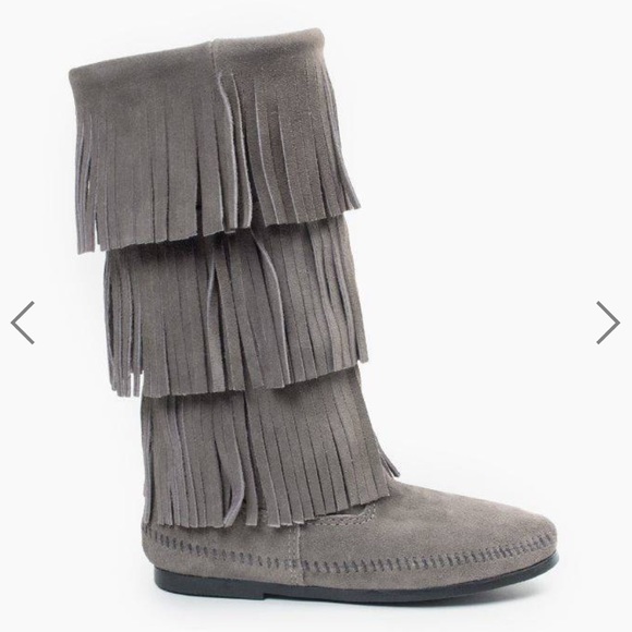 Minnetonka Moccasin 3-Layer Fringe Boot - Picture 4 of 4